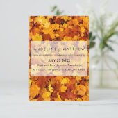 紅葉テクスチャ結婚式招待状 招待状 (スタンド正面)
