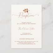 紅葉テラコッタウェディングレセプションインサート エンクロージャーカード (正面)