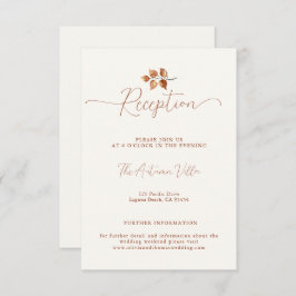 紅葉テラコッタウェディングレセプションインサート エンクロージャーカード