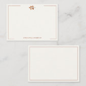 紅葉テラコッタエレガントウェディングカップル ノートカード (正面/裏面)