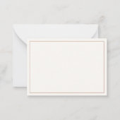 紅葉テラコッタエレガントウェディングカップル ノートカード (裏面)