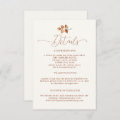 紅葉テラコッタエレガントウェディング詳細 エンクロージャーカード (正面/裏面)