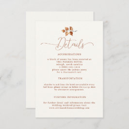 紅葉テラコッタエレガントウェディング詳細 エンクロージャーカード