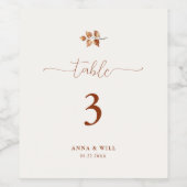 紅葉テラコッタシック優雅な結婚式 ワインラベル (シングルラベル)