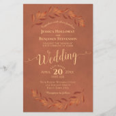 紅葉テラコッタバジェット結婚式招待状 (正面)