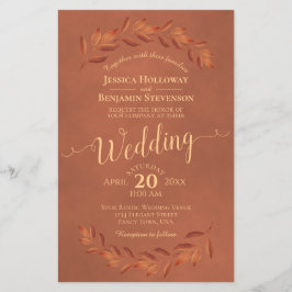 紅葉テラコッタバジェット結婚式招待状