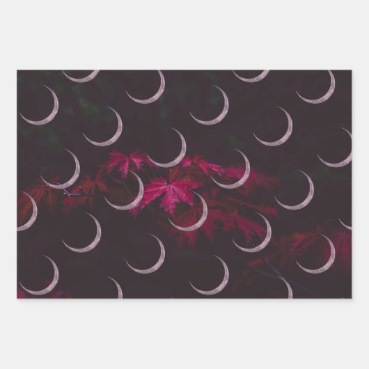 紅葉トリプルムーンラッピング紙 ラッピングペーパーシート (正面)