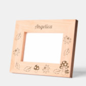 紅葉トーストイレマッシュルーム名前をカスタムする7x5 レーザー彫刻フレーム (左)