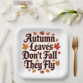 紅葉ドー秋彼らは飛ぶ ペーパープレート