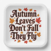 紅葉ドー秋彼らは飛ぶ ペーパープレート (正面)