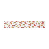 紅葉ナッツ栗パターンエレガント秋 招待状ベリーバンド (フラット)