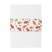 紅葉ナッツ栗パターンエレガント秋 招待状ベリーバンド (裏面例)