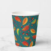 紅葉ナッツ栗パターンエレガント秋 紙コップ (正面)