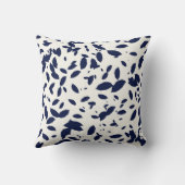 紅葉ネイビーホワイト装飾用クッション クッション (裏面)