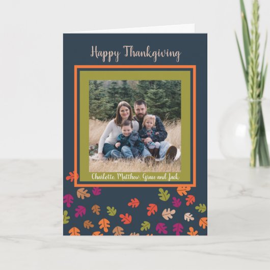 紅葉ハッピー感謝祭の写真 カード (正面)