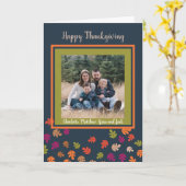 紅葉ハッピー感謝祭の写真 カード (黄色い花)