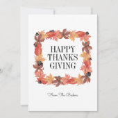紅葉ハッピー感謝祭カード 招待状 (正面)