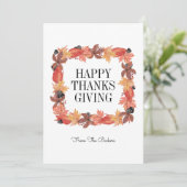 紅葉ハッピー感謝祭カード 招待状 (スタンド正面)