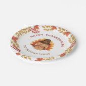 紅葉ハッピー感謝祭ディナーゴブル ペーパープレート (アングル)