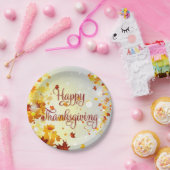 紅葉ハッピー感謝祭紙プレート ペーパープレート (パーティー)