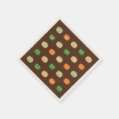紅葉ハロウィンカボチャ模様 スタンダードカクテルナプキン (角)