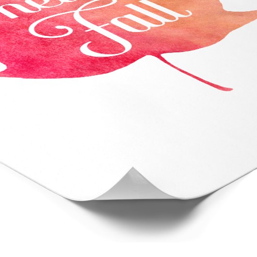 紅葉ハロー秋タイポグラフィ引用文 ポスター (角)