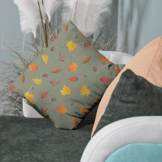 紅葉ハンターグリーン クッション