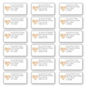 紅葉ハートの個人名と住所 シール (正面)