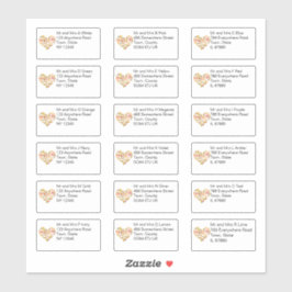 紅葉ハートの個人名と住所 シール