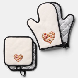 紅葉ハート型 鍋つかみ&鍋敷きセット