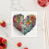 紅葉ハート紙ナプキンス スタンダードカクテルナプキン (インサイチュ)