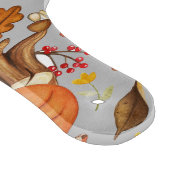 紅葉バッジとキツネパターン カッティングボード (角)