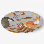 紅葉バドガー&キツネ ペーパープレート (アングル)