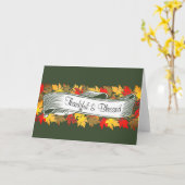 紅葉バナー カード (黄色い花)