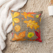 紅葉バーラップ クッション (ブランケット)