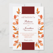 紅葉バーントオレンジ結婚式招待状 招待状 (正面)