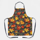 紅葉パターンとパーソナライズされたTouch エプロン (正面)