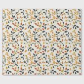 紅葉パターンの折り返し紙 ラッピングペーパー (フラット)