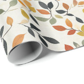 紅葉パターンの折り返し紙 ラッピングペーパー (ロールコーナー)