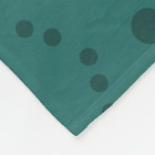 紅葉パターンティール(緑がかった色) フリースブランケット (角)