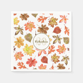 紅葉パターンファミリ名 スタンダードカクテルナプキン