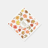 紅葉パターン秋ファミリ懇親会 スタンダードカクテルナプキン (角)