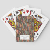 紅葉パターン結婚式の引き出物 トランプ (裏面)