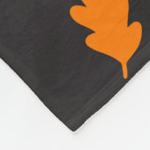 紅葉パターン黒 フリースブランケット (角)