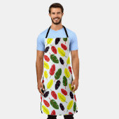 紅葉パターン エプロン (着用した状態)