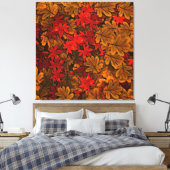 紅葉パターン キャンバスプリント (インサイチュ (寝室))
