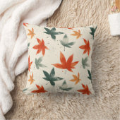 紅葉パターン クッション (ブランケット)