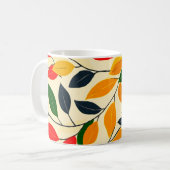 紅葉パターン コーヒーマグカップ (正面左)