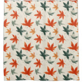 紅葉パターン シャワーカーテン (正面)