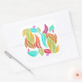 紅葉パターン スクエアシール (封筒)